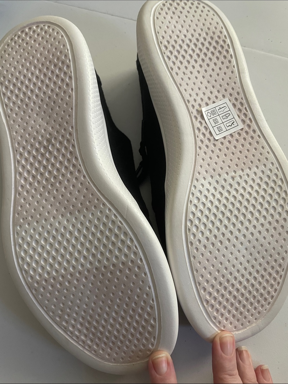 Skechers Black Canvas Slip-On Sneakers with Floral Heel Detail - Picture 4 of 4